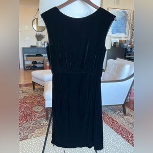 Theory boatneck velvet mini dress